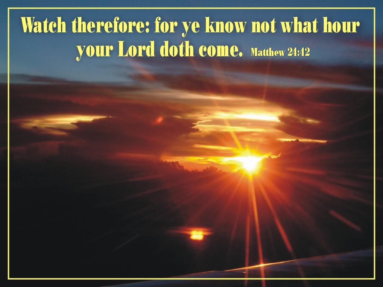 seeing the signs of the Lord's second coming and of the consummation of the age