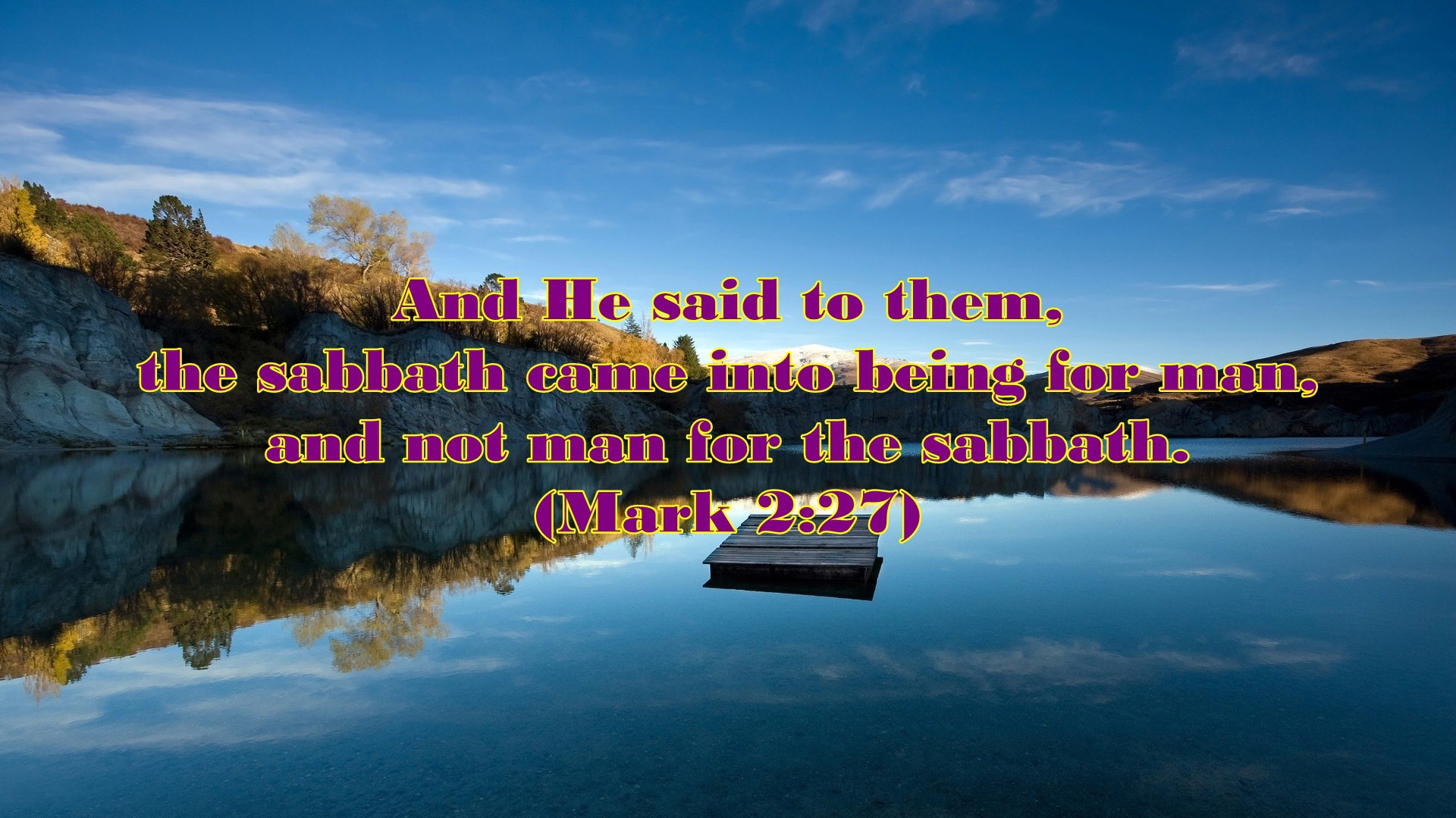 After God created man, He said, Very Good! and He rested. Man's first day on earth was not spent in working for God or doing anything to please God but man spent the day with God in His rest. Sabbath was made for man, and not man for the Sabbath!