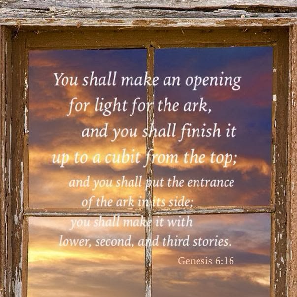 Entering Into the Highest Intimacy with God to Be In the Light and See His Mysteries. Gen. 6:16 You shall make an opening for light for the ark, and you shall finish it up to a cubit from the top; and you shall put the entrance of the ark in its side; you shall make it with lower, second, and third stories.