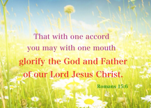 We Need to Be Conscious of the Body - we need to be Body-Conscious in One Accord. Rom. 15:6, That with one accord you may with one mouth glorify the God and Father of our Lord Jesus Christ