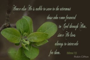 Heb. 7:25 Hence also He is able to save to the uttermost those who come forward to God through Him, since He lives always to intercede for them.