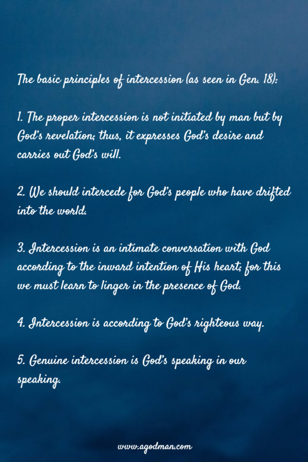 The basic principles of intercession