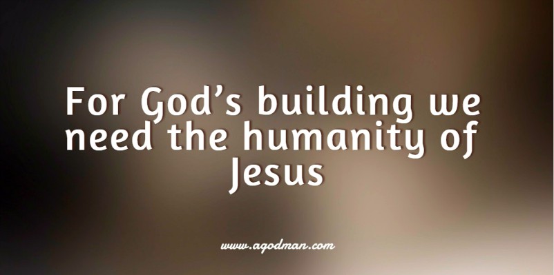 For God’s building we need the humanity of Jesus