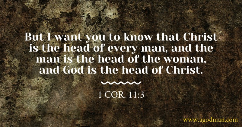 1 Cor. 11:3 But I want you to know that Christ is the head of every man, and the man is the head of the woman, and God is the head of Christ.