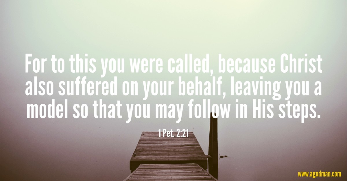 1 Pet. 2:21 For to this you were called, because Christ also suffered on your behalf, leaving you a model so that you may follow in His steps.
