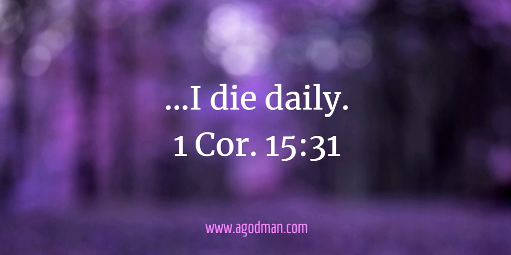1 Cor. 15:31 ...I die daily.
