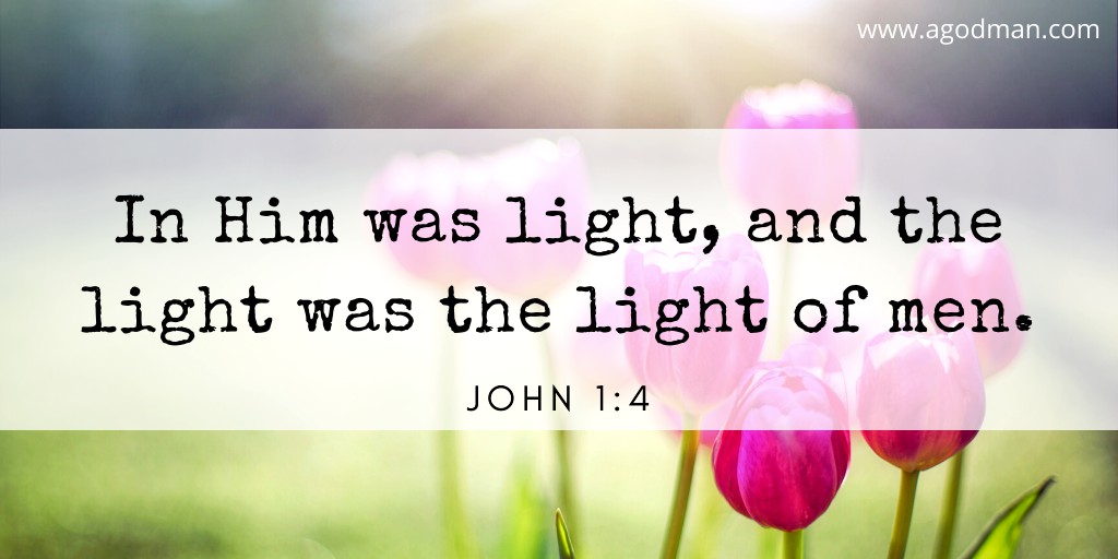 In Him was light, and the light was the light of men. John 1:4