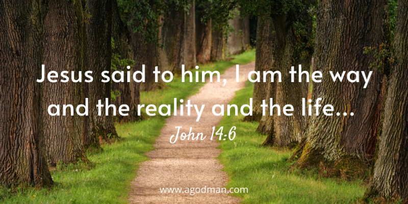 Jesus said to him, I am the way and the reality and the life… John 14:6