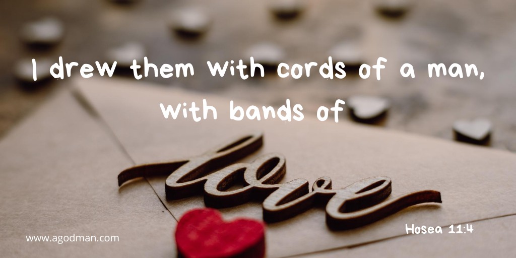 I drew them with cords of a man, with bands of love... Hosea 11:4