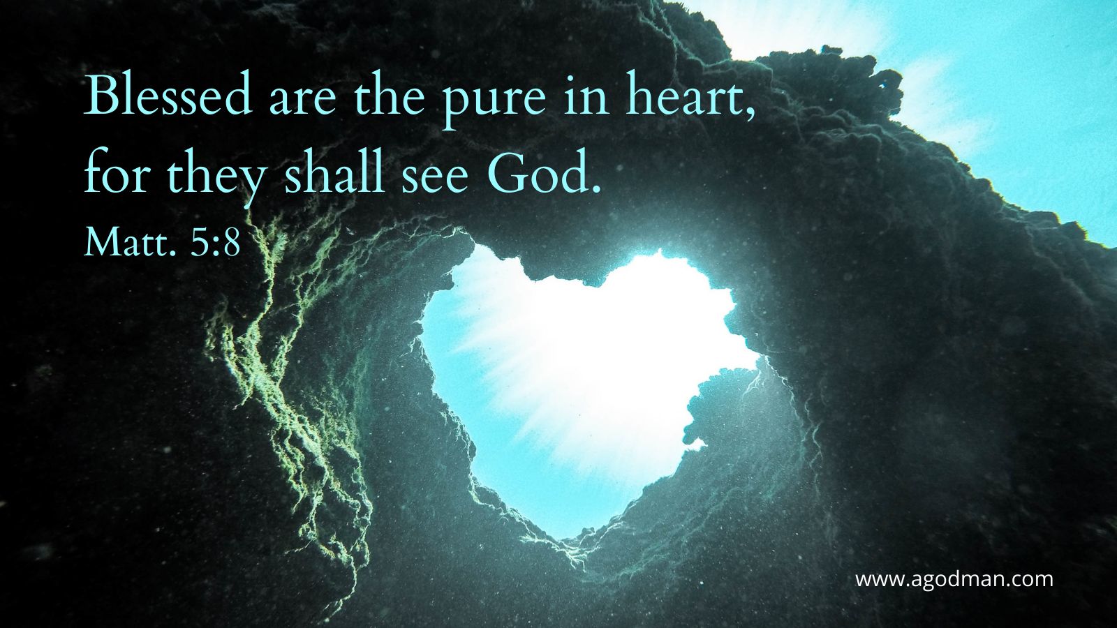Blessed are the pure in heart, for they shall see God. Matt. 5:8