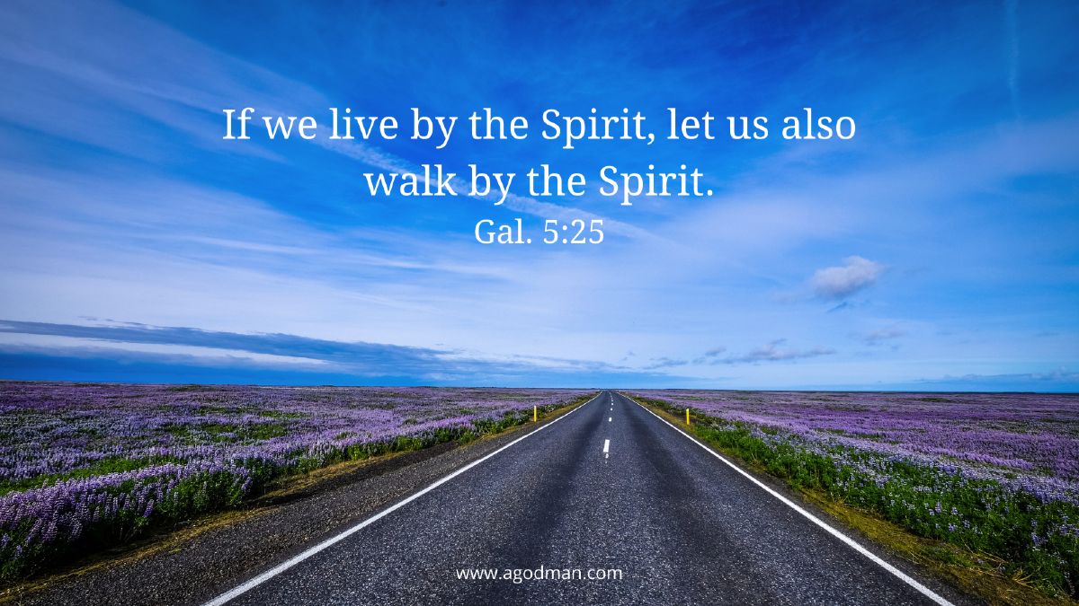 If we live by the Spirit, let us also walk by the Spirit. Gal. 5:25