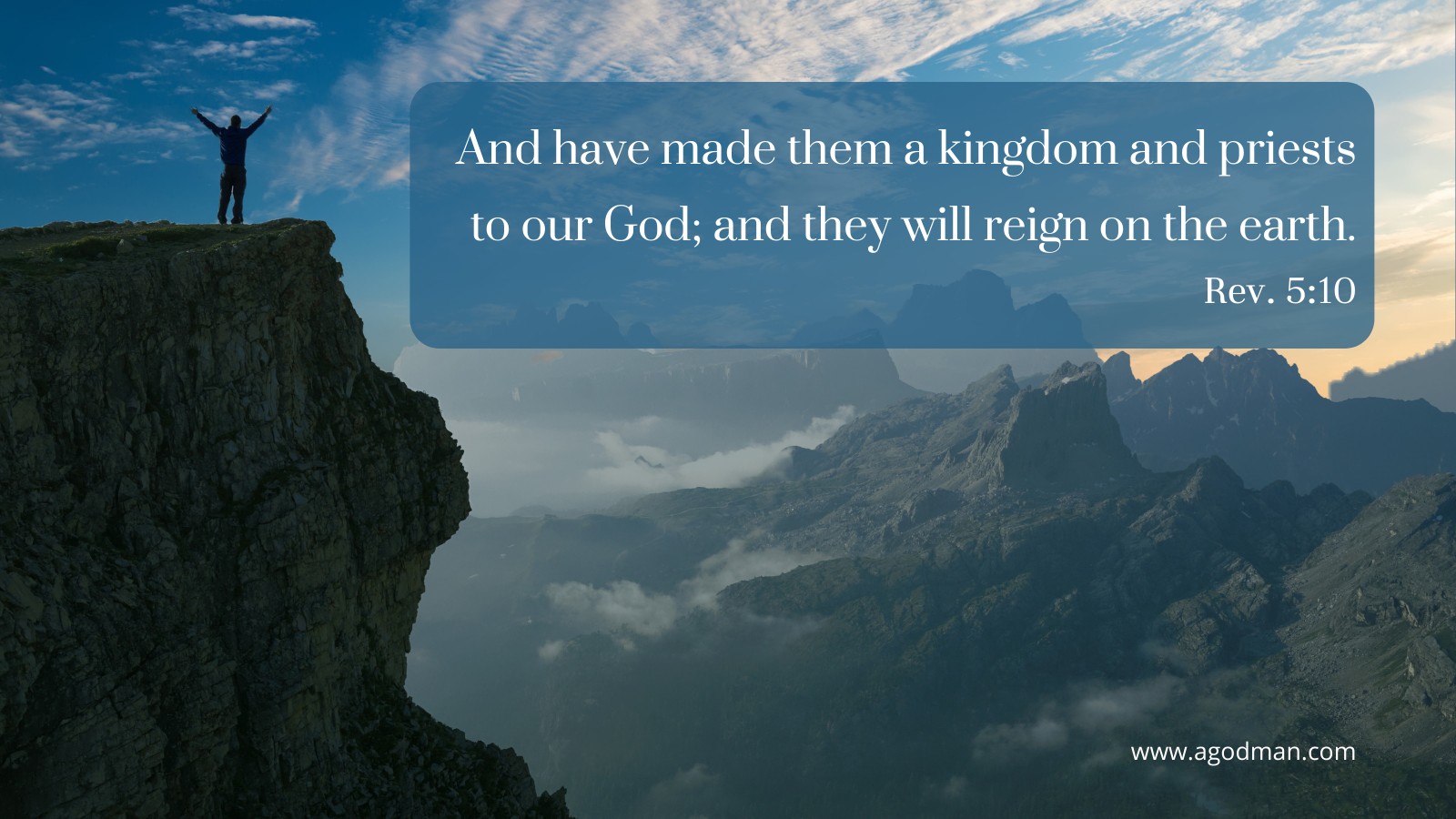 And have made them a kingdom and priests to our God; and they will reign on the earth. Rev. 5:10