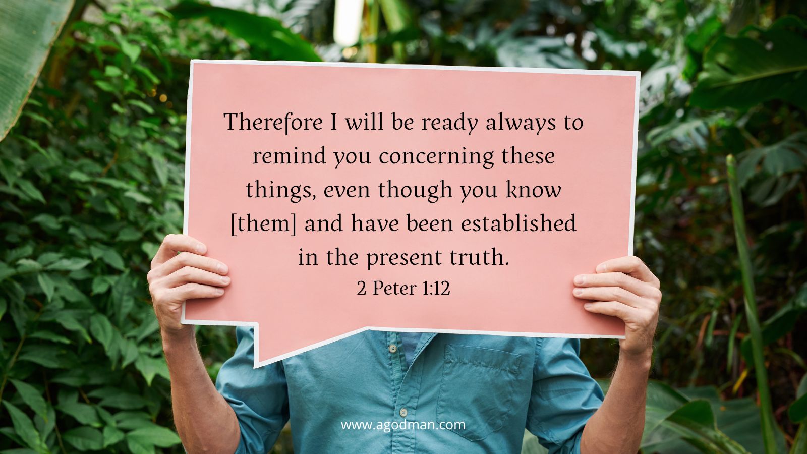 Therefore I will be ready always to remind you concerning these things, even though you know [them] and have been established in the present truth. 2 Peter 1:12