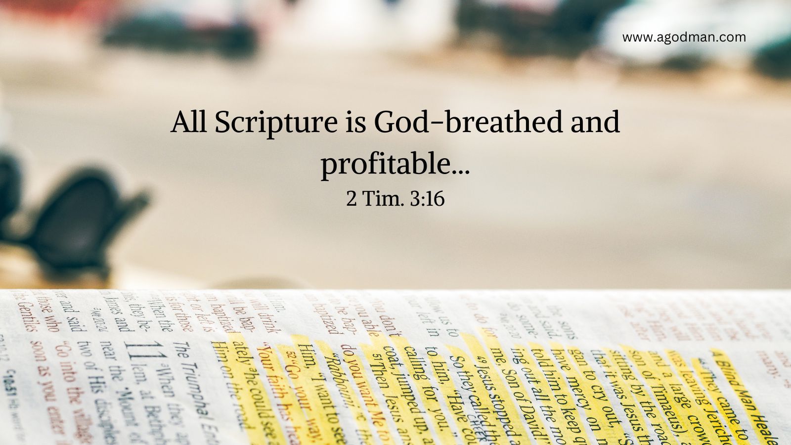 All Scripture is God-breathed and profitable... 2 Tim. 3:16