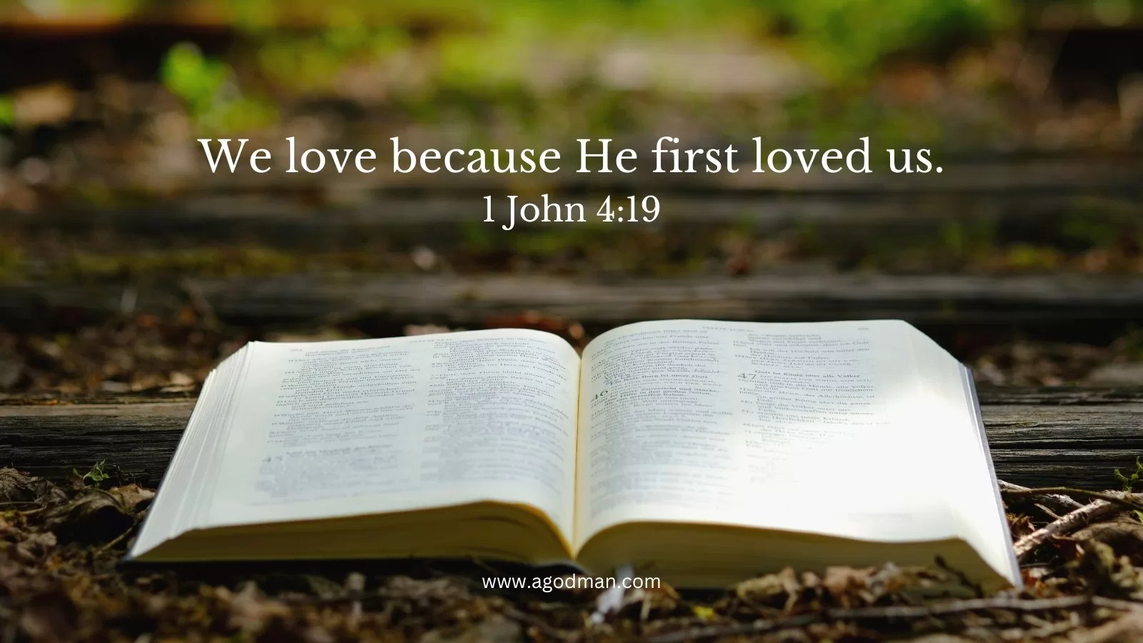 We love because He first loved us. 1 John 4:19
