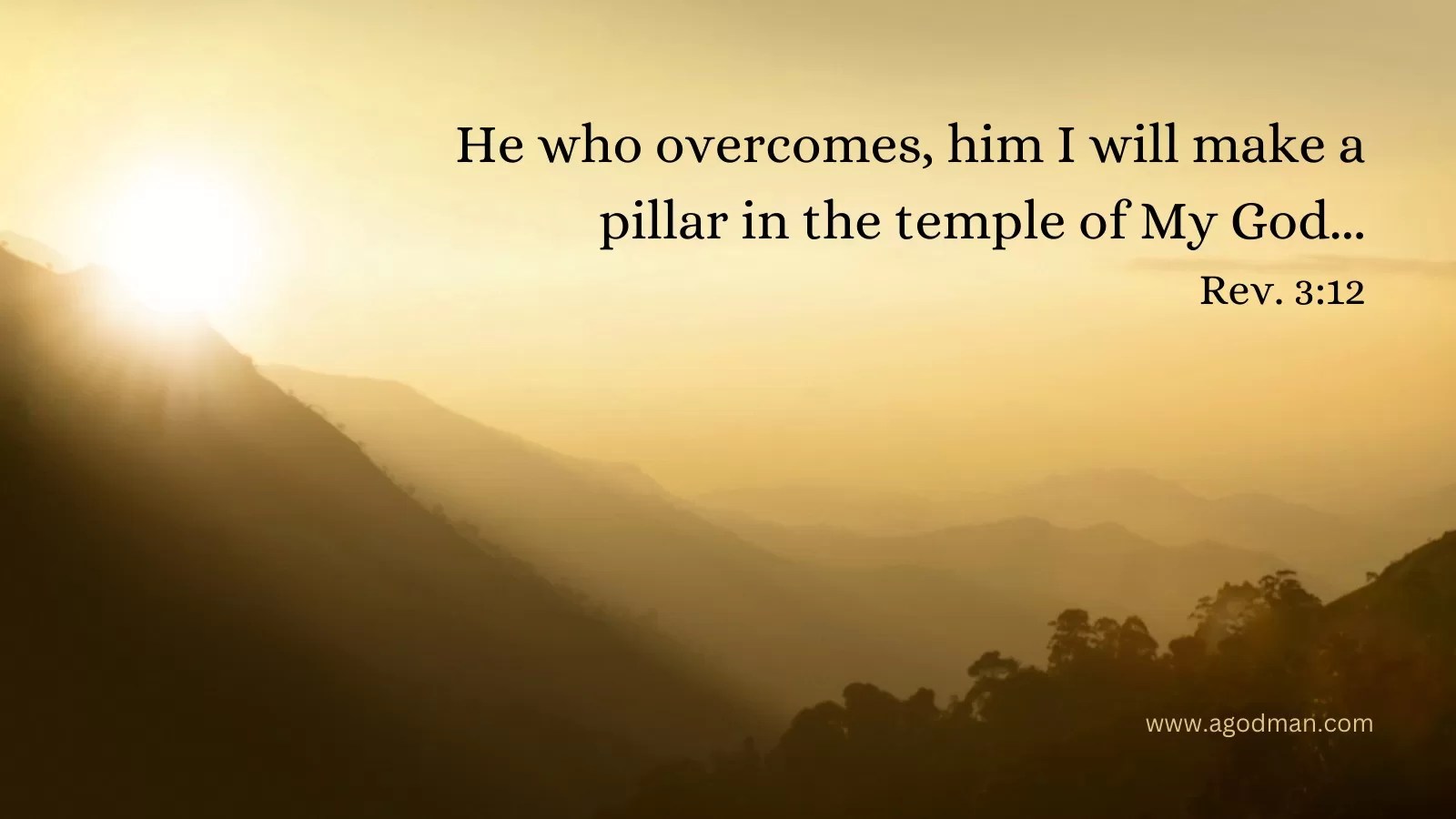 He who overcomes, him I will make a pillar in the temple of My God... Rev. 3:12