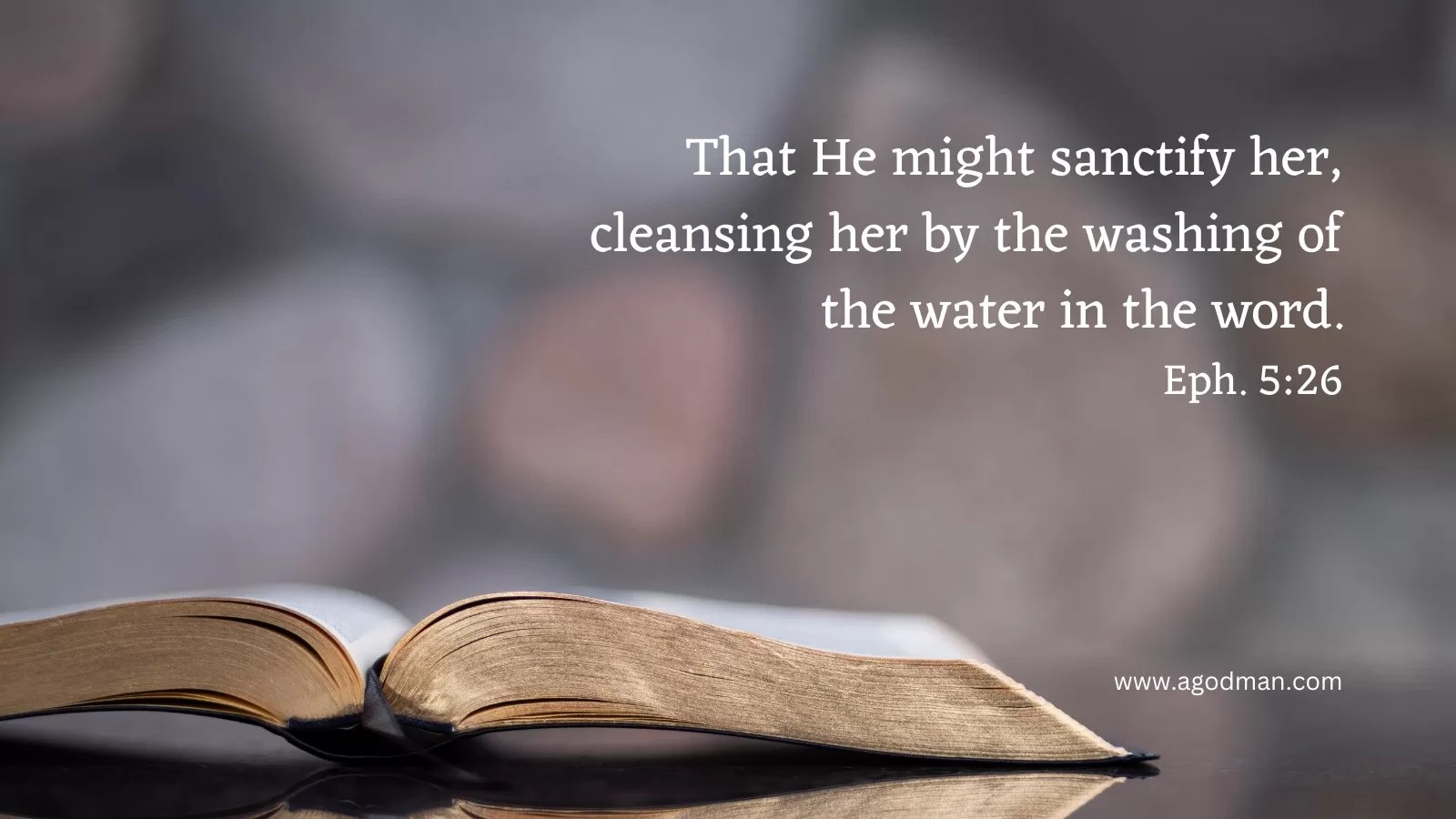 That He might sanctify her, cleansing her by the washing of the water in the word. Eph. 5:26