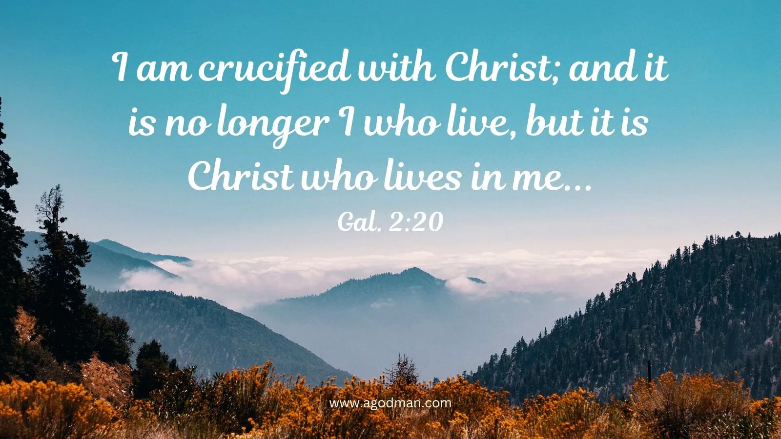 I am crucified with Christ; and it is no longer I who live, but it is Christ who lives in me... Gal. 2:20
