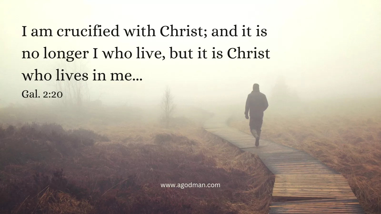 I am crucified with Christ; and it is no longer I who live, but it is Christ who lives in me... Gal. 2:20