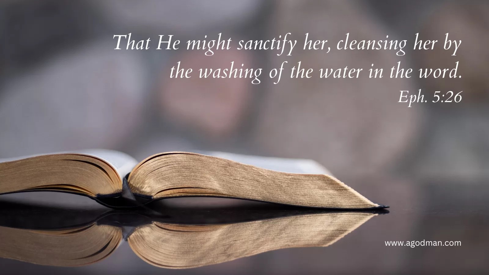 That He might sanctify her, cleansing her by the washing of the water in the word. Eph. 5:26