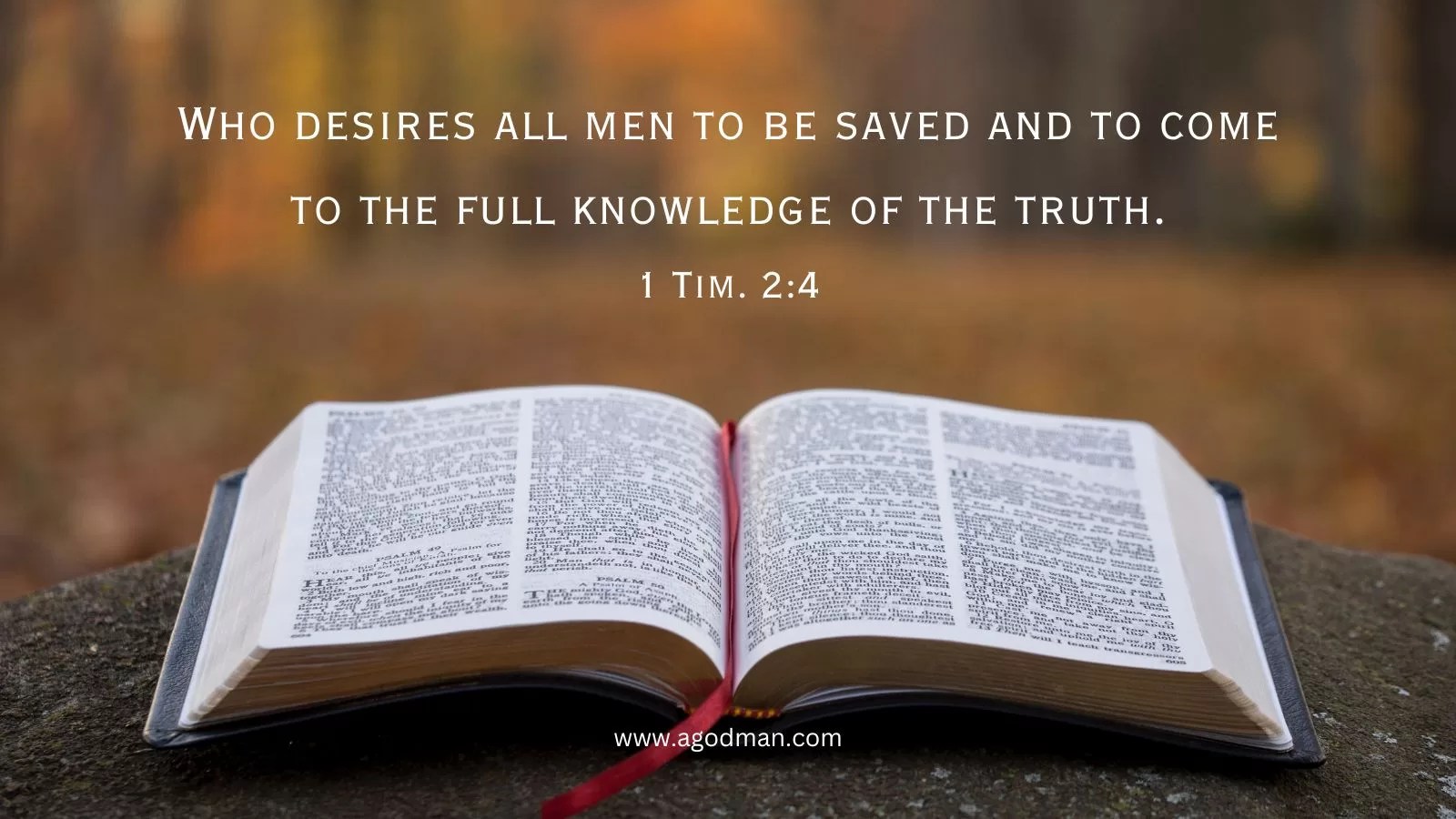 Who desires all men to be saved and to come to the full knowledge of the truth. 1 Tim. 2:4