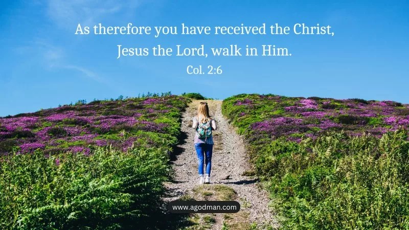 As therefore you have received the Christ, Jesus the Lord, walk in Him. Col. 2:6