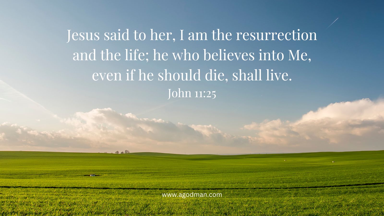 Jesus said to her, I am the resurrection and the life; he who believes into Me, even if he should die, shall live. John 11:25