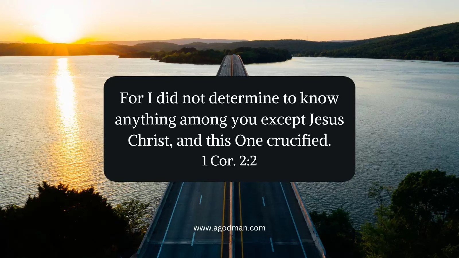 For I did not determine to know anything among you except Jesus Christ, and this One crucified. 1 Cor. 2:2