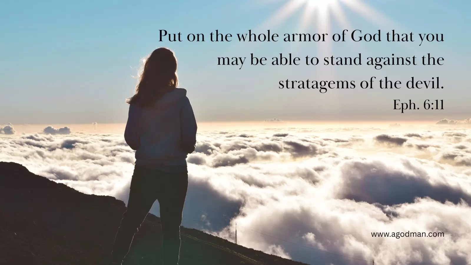 Put on the whole armor of God that you may be able to stand against the stratagems of the devil. Eph. 6:11
