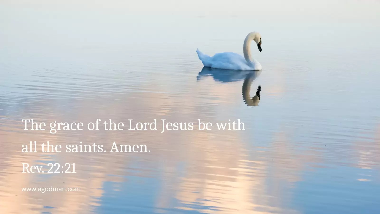 The grace of the Lord Jesus be with all the saints. Amen. Rev. 22:21