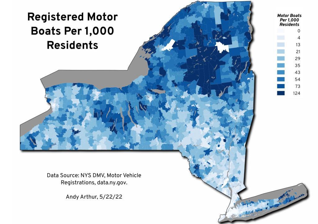 Motor Boats per 1,000 Residents 