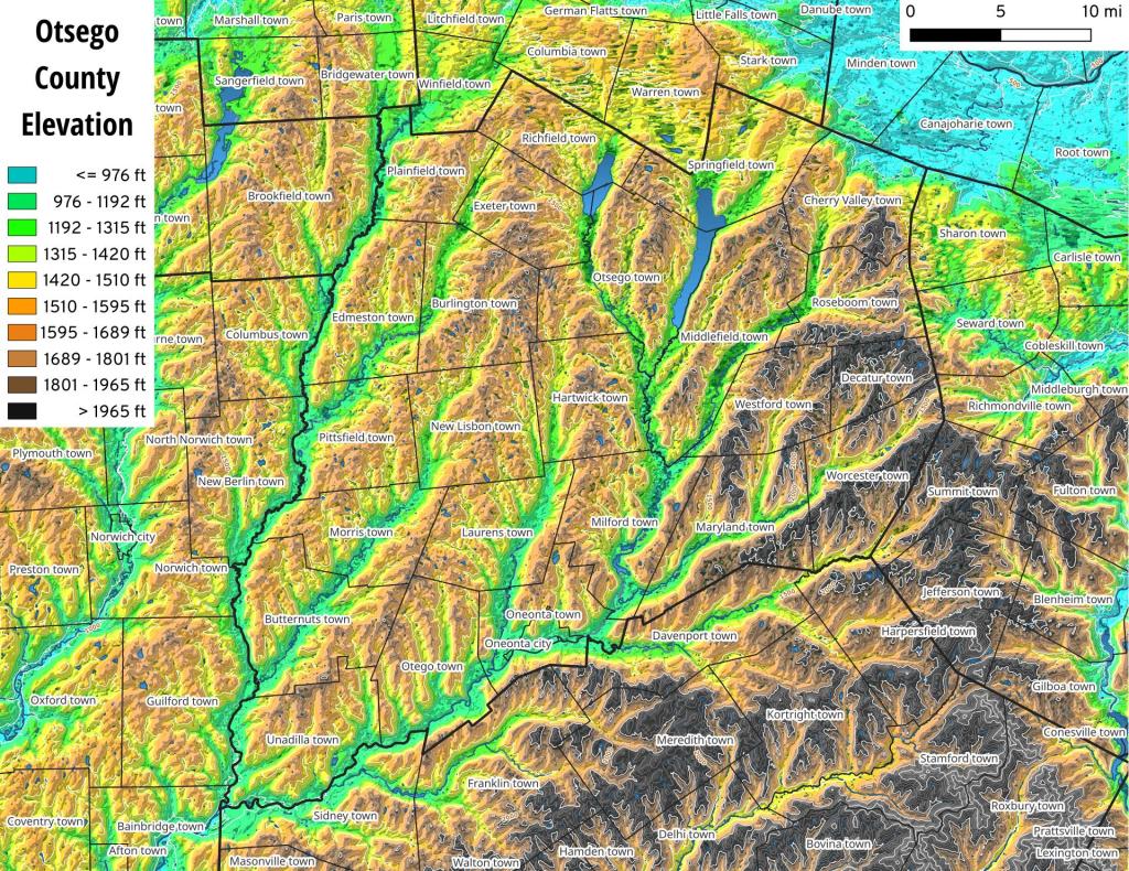 Otsego County Elevation