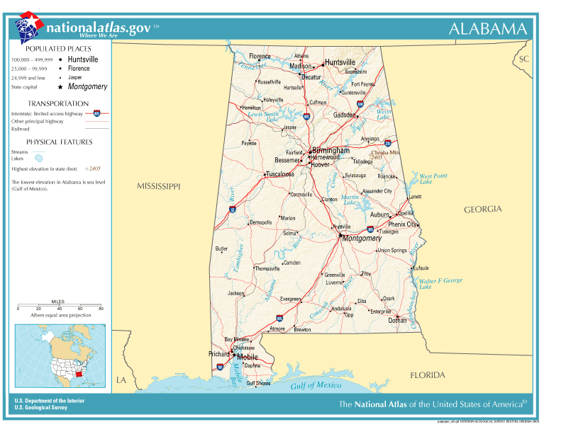 United States Geography For Kids Alabama 