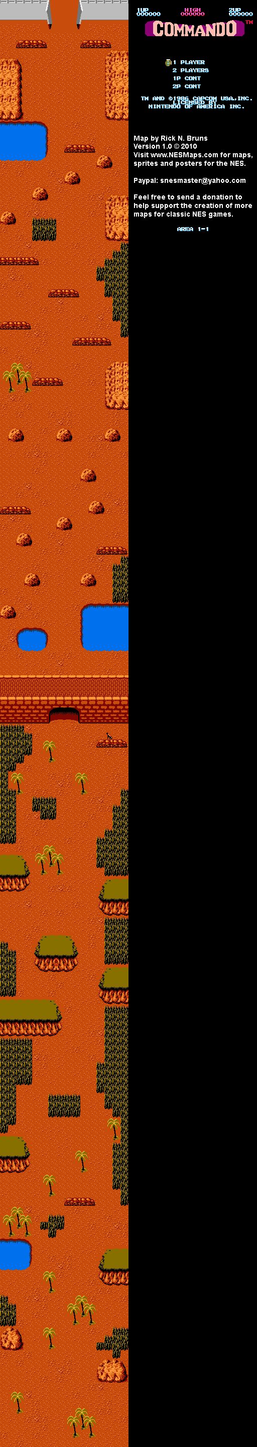 Commando Area 3 3 Nintendo Nes Map - Amazing Nature Background - Desktop