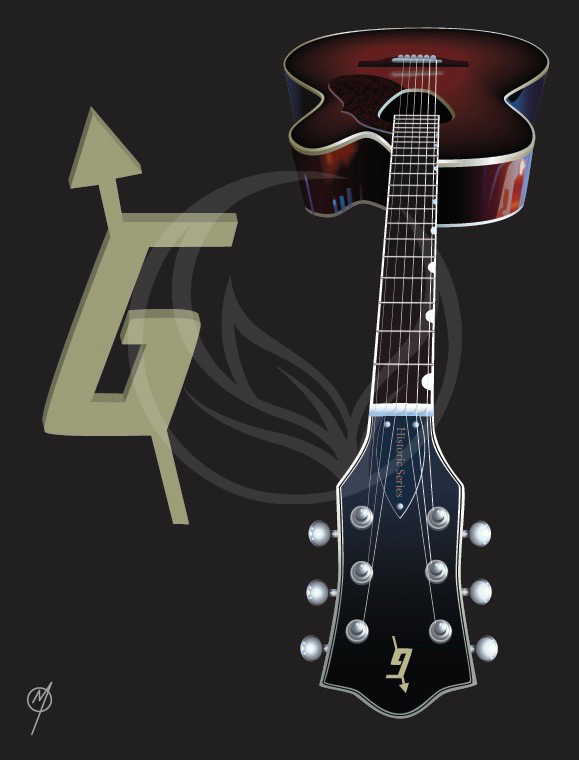 My Guitar (photo realistic digital illustration)