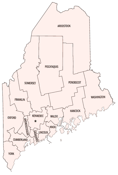 Map Of Maine Counties State23 