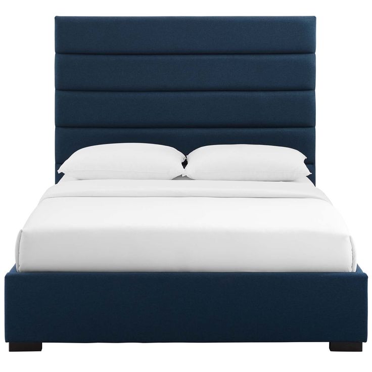 Blue Finished Bed Frame Designs In Nigeria