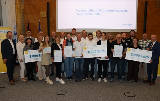 Vorbildlich nachhaltig: Bürgerenergiepreis Unterfranken mit insgesant 10.000 Euro Preisgeld geht an drei engagierte Projekte
