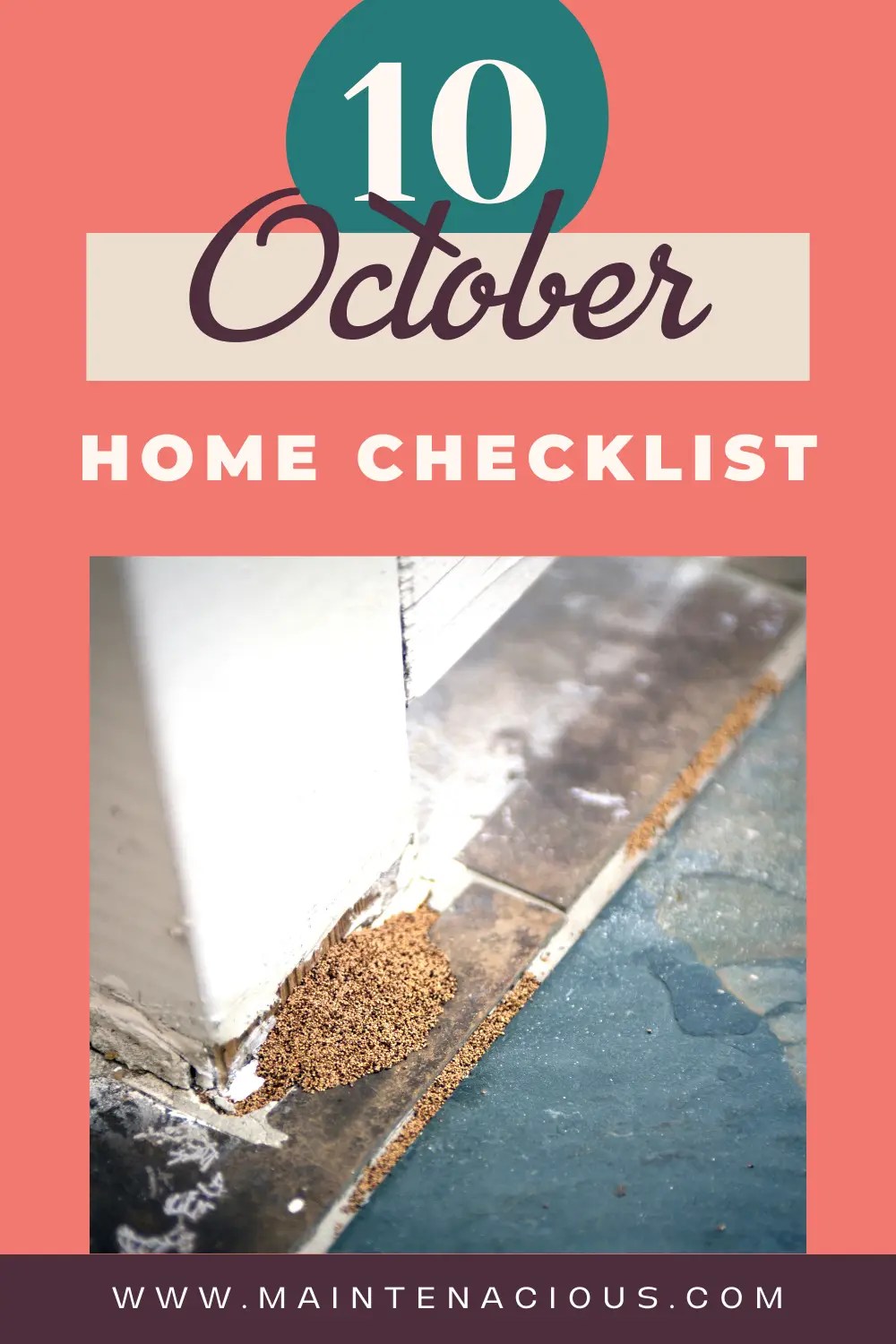 Picture of a rotted baseboard.