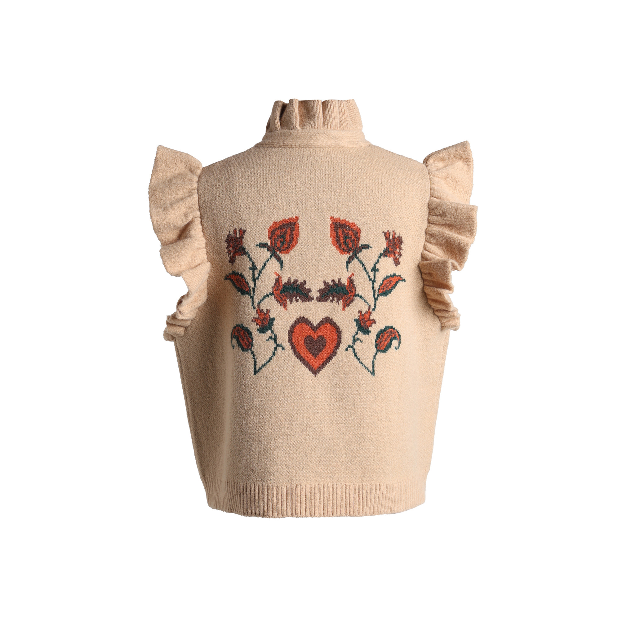 Emily Lovelock Meg Knitted Gilet in Taupe