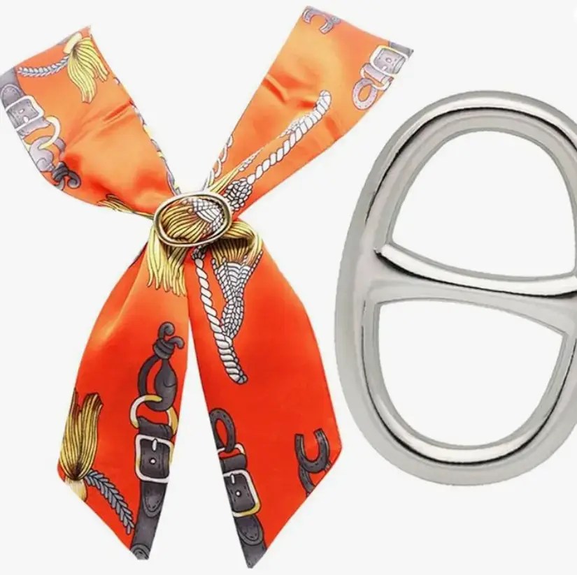 OVAL PIN Scarf Ring - ORO - Image 4