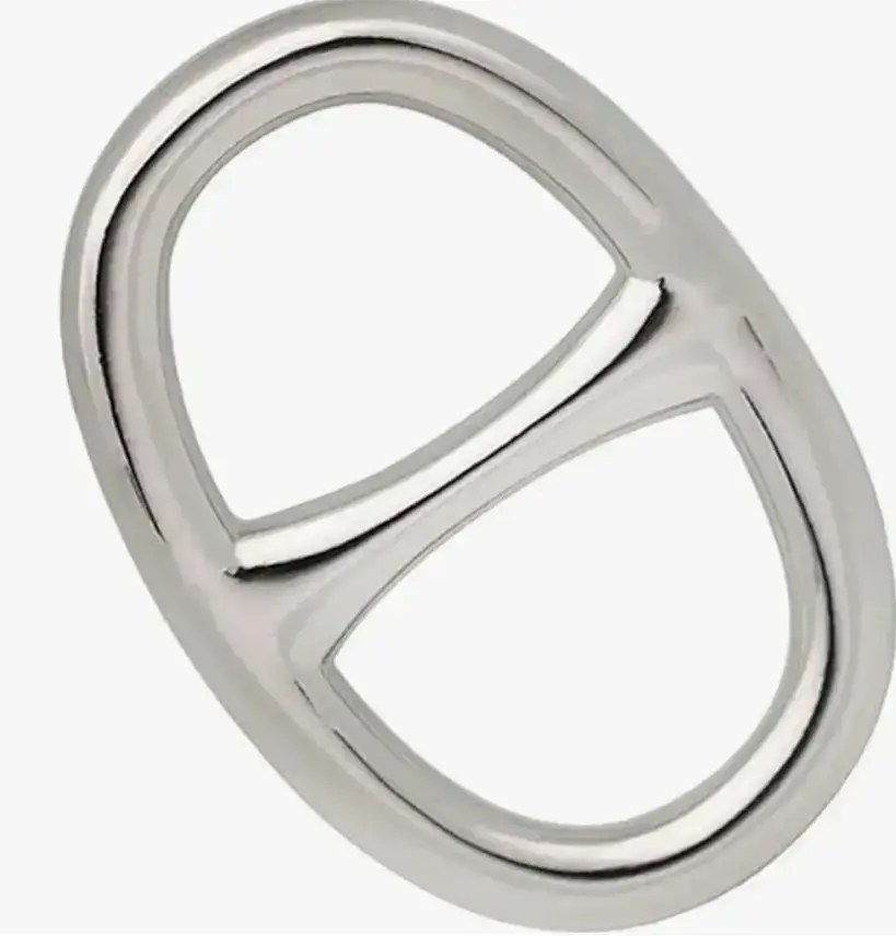 OVAL PIN Scarf Ring - PLATA