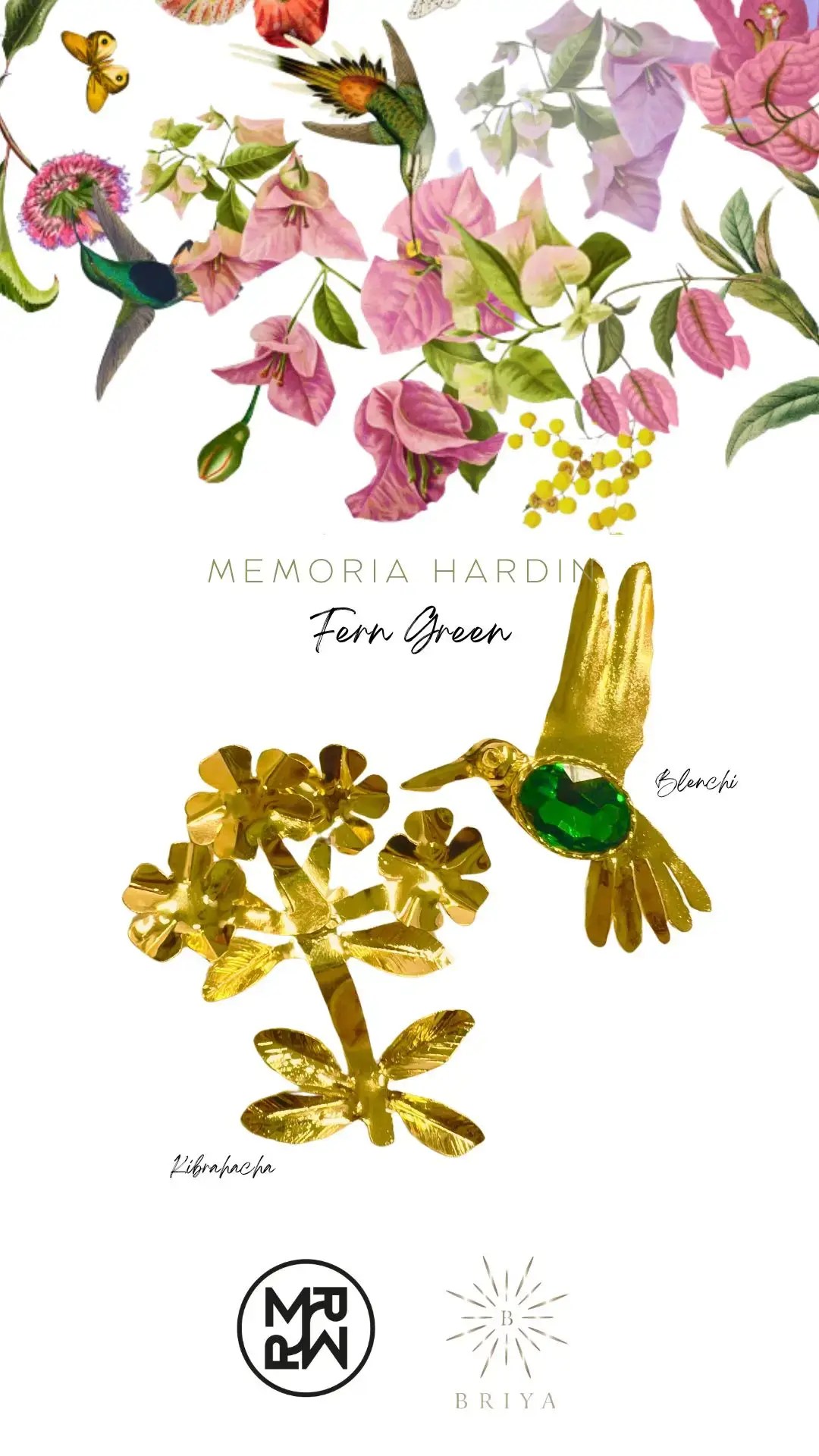 BLENCHI & KIBRAHACHA FERN GREEN by BRIYA x MR EARRINGS - Image 3