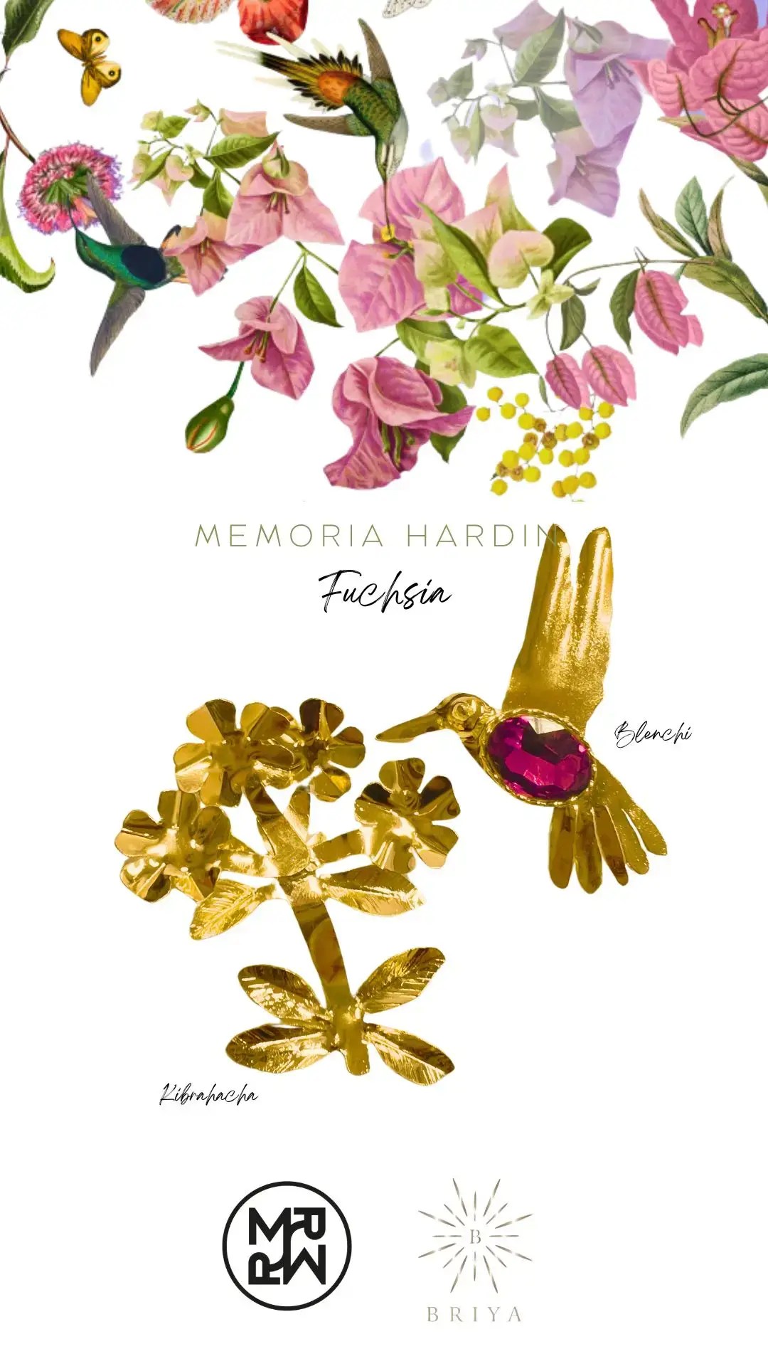 BLENCHI & KIBRAHACHA FUCHSIA by BRIYA x MR EARRINGS - Image 3