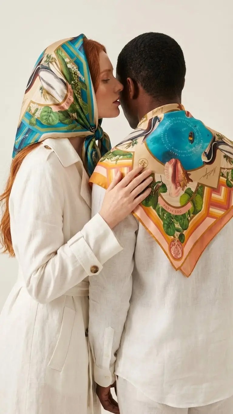 OCEAN NOSTALGIA SILK SCARF - Image 5