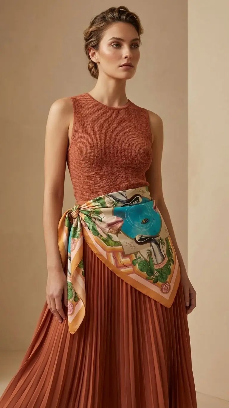 SUNSET NOSTALGIA MODAL SCARF - Image 6