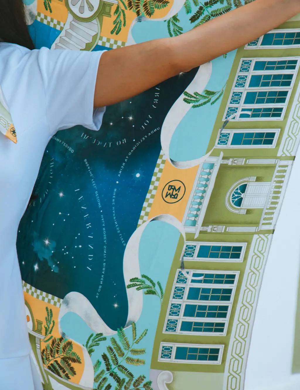 VENERANDA CELESTIAL SILK SCARF - Image 6