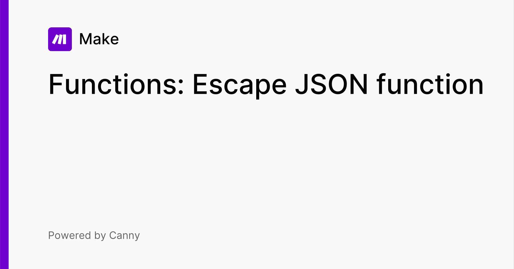 Functions: escape json function