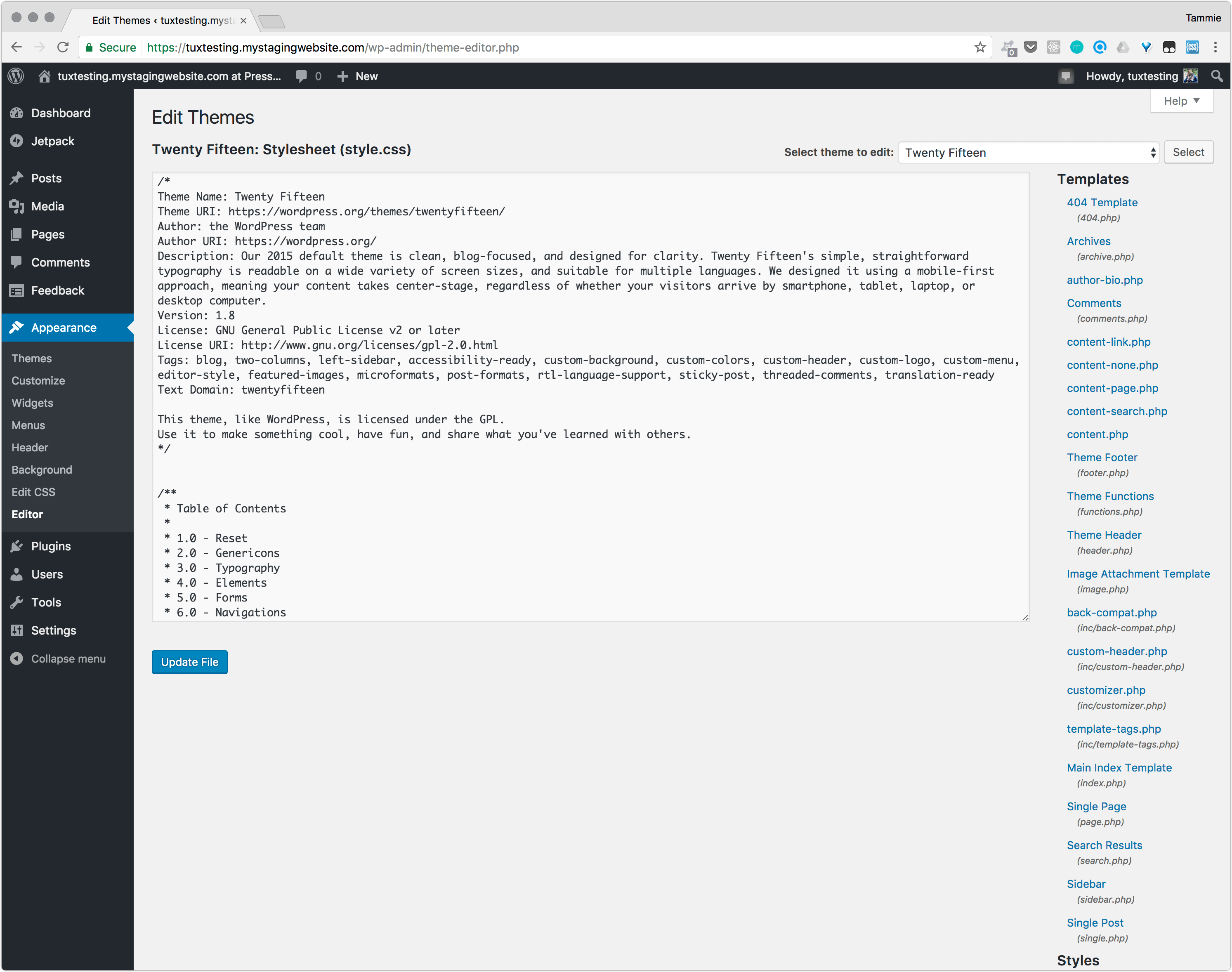 Step twor: see edit screen