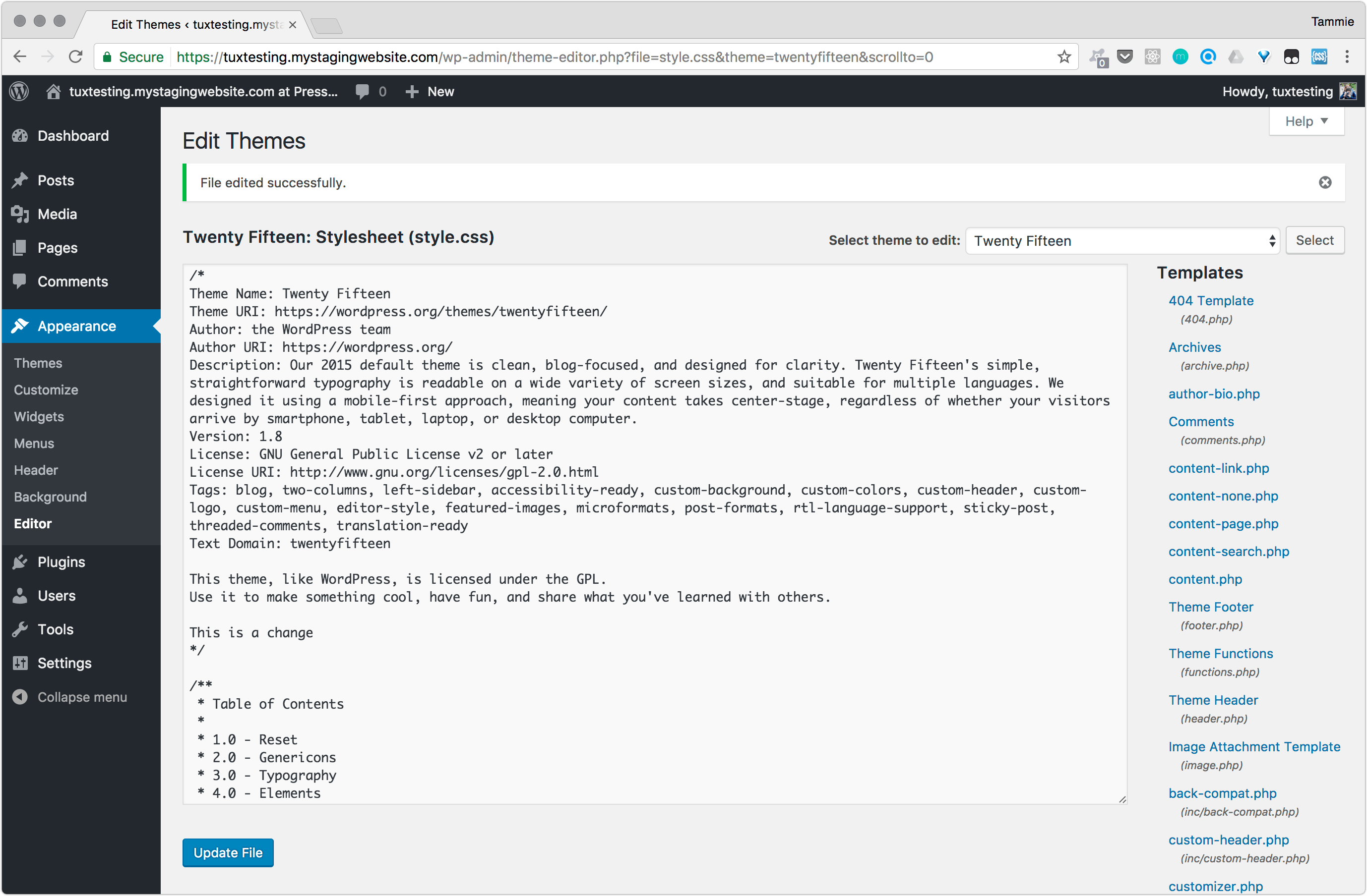 Step four: save edit